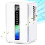 Dehumidifiers for Home, 2500ML Dehumidifier for Bedroom, Dehumidifier with Auto Shut Off, Auto Defrost, 6-48H Timer, 3 Working Modes, Quiet Portable for Bathroom Wardrobe Closet