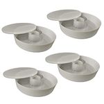 Aukbeefun 4 Pack Hive Top Feeder Rapid Round Bee Feeder Top Bee Feeder for Hives Beekeeping Feeding Equipment for Honey Bees (4 Pcs)