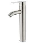 gotonovo Vessel Sink Bathroom Faucet Brushed Nickel Single Handle Deck Mounted Lavatory Vanity Tap Modern Design Commercial