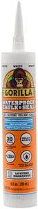 Gorilla Waterproof Caulk & Seal 100% Silicone Sealant, White, 10oz Cartridge (Pack of 1)