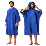 Winthome Changing Bath Robe, Surf Poncho Towel with hooded (XL, Classic Blue)