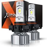 SEALIGHT H7 LED Bulb 100W 28000LM 7 Times Super Brightness Mini 1:1 Format with Cooling Fan 12000RPM, 700% 6500K Cool White, Plug and Play, Pack of 2 (5200)