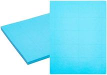 Blue Business Card Paper, 50 Sheets of Blank Printable Cardstock (2 x 3.5 In, 500 Cards)