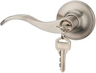 HENYIN Wave Lever Keyed Entry Door Lock/Door Knob Hardware Wave Handle and Closet Lockset (805SN-L)