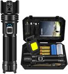 ANTWIS LED Torch Rechargeable Flashlight with High Lumens, 20000 Lumens Super Bright Torch, XHP70.2 High Powered Torches, Long Lasting, Waterproof, Zoomable, for Gift Camping Hiking Emergency