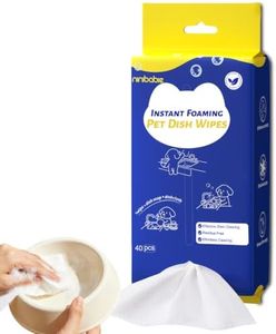 Ninibabie Water-Activated Pet Bowl Wipes 40 Count for Easy Cleaning