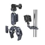 SMALLRIG Super Clamp Ballhead Magic Arm Camera Clamp with Quick Release Adapter for Gopro, Crab-shaped Monitor Clamp with 1/4"-20, 3/8"-16 Threaded Holes for Gopro/DSLR Camera/Stabilizer - 3757B