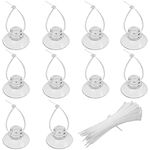 Uniclife 10 Pack Aquarium Suction Cups and 20 Pieces Adjustable Zip Ties Cables Set Fish Tank Tools for Binding Moss Holding Airline Tubing Decorations Shrimp Nests and Reptile Hammocks