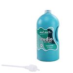 Mont Marte Discovery School Acrylic, Turquoise, 1/2 Gallon (2 Liter). Ideal for Students and Artists. Excellent Coverage and Fast Drying. Pump Lid Included.