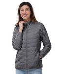 Outdoor Ventures Women's Quilted Jacket Lightweight Warm Packable Transition Jacket Puffer Jacket for Women Lined Soft Quilted Coat Quilted Coat for Leisure Hiking Travel Outdoor, darkgray, M