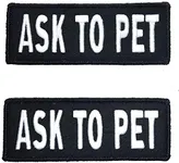 Leash Boss Service Dog Patches for Harness | Velcro Patches for Dog Harness or Vest | Do Not Pet Patch, Dog in Training, Service Dog, Emotional Support | Removable Hook and Loop Embroidered Patches