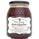 Antonio’s Raw Certified Organic Eucalyptus Honey 1kg, Premium Range Award-Winning - Pure, Antibacterial, Cold Pressed & Unpasteurised, Natural Honey, Certified Organic, The Raw Honey Shop