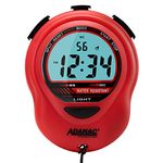 MARATHON ST083013RD Adanac Digital Glow Stopwatch Timer with Extra Large Display and Digits - Battery Included (Red)