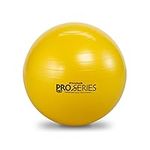 TheraBand Exercise Ball, Professional Series Stability Ball with 45 cm Diameter for Athletes 4'7" to 5'0" Tall, Slow Deflate Fitness Ball for Improved Posture, Balance, Yoga, Pilates, Core, Yellow