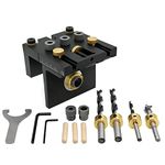 CENPEK 3-in-1 High Precision Jig Dowel Cam Jig Kit Wood Hole Drilling Guide Woodworking Position for DIY Wood working Furniture Repair or Handyman