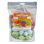 abeec Dinosaur Bath Bombs – Bath Bomb Set in Colours: Red, Green and White – 10 Bath Bombs for Kids – Fizzy Bubble Bath Sets for Children’s Gifts – Bubble Bath