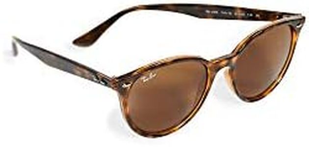 Ray-Ban RB4305 710/73 53MM Light Havana/Plastic Lens Dark Brown Round Sunglasses for Men for Women + Bundle with Accessory Eyewear Kit