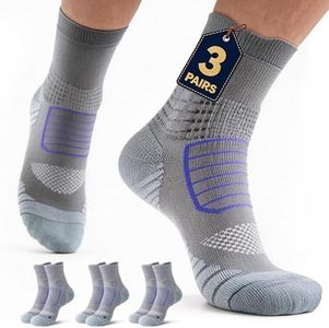 mqamex Compression socks men (US, Alpha, Large, Regular, Regular, 3 grey)