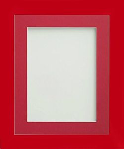 Frame Company Candy Range Picture Photo Frame with Red Mount for Image Size 5 x 3 Inches - 8 x 6 Inches, Crimson