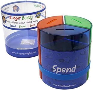 Save Spend Share Money Jar | Three-Part Money Tin Teaches Kids Financial Management - Deposit Coins and Bills