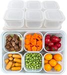 TeTeBak Food Storage Containers with Lids Airtight - 6PCS Removable Individual BPA-Free Plastic Food Containers for Pantry Organization and Storage, Stackable Meal Prep Containers Reusable (6PCS-128OZ-Meal-Prep)