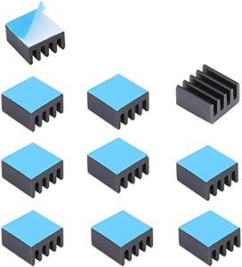 (10PCS Pack) Small Heat sinks Kit 9x9x5mm / 0.35x0.35x0.2 inch Aluminum Heatsink with Thermal Conductive Double Sided Tape for Cooling GPU IC Chips VRAM VGA RAM