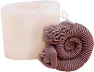 RKPM HOMES Conch Girl Shape Candle Mold I 3D Seaside Naked Snail Women Silicone Wax Mould I Female Snail Molds for DIY Handmade Ornament Cake Décor, Aromatherapy, Soap, Resin Art Craft Making