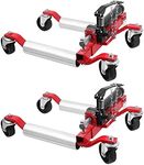 2 Pack Hydraulic Car Wheel Dolly Jack 1500LBS Rollers with Foot Pedal for Tire Moving Repair