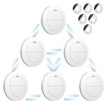 Safeliveo Wireless Interlinked Smoke Alarm for Home with 10 Year Battery Connect Up to 30 Smoke/Carbon Monoxide Detector Detector Interconnected Fire Alarm No Flashing LED for Home 6Pack