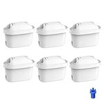 Waterdrop Water Filter Cartridges, Replacement for Brita® Maxtra+® Plus, Maxtra Pro® All-in-1, Compatible with Brita® Marella® Jug, Brita® Kettle, Reduce PFAS, PFOA/PFOS, TÜV SÜD, NSF Certified (6)