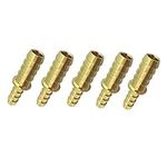 Metalwork Brass Barb Reducing Splicer Mender Union, 1/4" Barbed x 3/16" Barbed Fitting, Air Water Fuel Hose Reducer Joiner (Pack of 5)