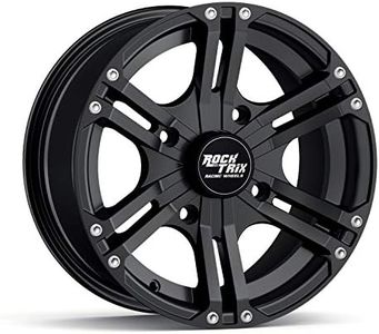 RockTrix RT101 14in ATV Wheel 4x110 Rim, 14x7, 5+2 Offset, For ATV UTV with IRS (Independent Rear Suspension), Compatible with Honda Kawasaki Yamaha Suzuki 4/110