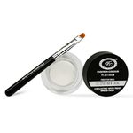 Fashion Colour Gel Kajal and Eyeliner Waterproof With Brush | Kajal and Eyeliner Combo | Smudge free Kajal White Waterproof | Eyeliner & Gel Eyeliner 2 In 1 With Brush | Pigmented Kajal | 6g (White)