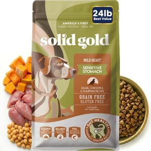 Solid Gold Quail Dry Dog Food for Sensitive Stomach, Grain Free, 24LB