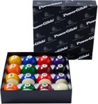 POWERGLIDE 16 Ball Pool Billiards Set | Spots and Stripes | Tournament | Full Size | 2 1/4" / 57.0mm Diameter | Boxed