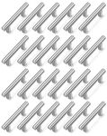 Store2508 Stainless Steel Cabinet Handles Pulls 4 Inches (Brushed Steel Pack of 24)