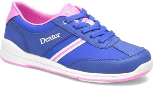 Dexter Womens Dani Bowling Shoes (for Right or Left Handed Bowlers- Universal Slide Soles on Both Shoes) - Blue/Pink 7