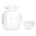 TOPBATHY Traditional Chinese Glass Fermenting Jar Fermentation Crock Food Storage Containers Pickle Jars with Water Seal Airlock Lid Sealing Jars