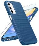 FNTCASE for Samsung Galaxy A15-5G Case: Cell Phone Case Dual Layer Heavy Protective Shockproof Cover Military Grade Drop Textured Back Proof Hard Mobile Protection Tough Skid Cases Blue