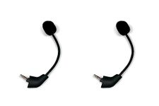 Alphatec 2 Pack Replacement HyperX Game Mic 3.5mm Microphone Boom for Kingston HyperX Cloud, Cloud X, Cloud 2 II, Cloud Core and Cloud Pro Silver Gaming Headsets