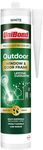 UniBond Outdoor Extreme Repair Sealant, Polymer Based Outdoor Sealant Ideal for Window and Door Frames, Weather Resistant and Waterproof Sealant, White, 1 x 392g Cartridge