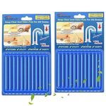 KANAKADHARA Sani Stick Set 2 Pack Sewer Drain Cleaner Remove Bad Smell of Drain | Drain Cleaner Deodorizer Sticks for Preventing Future Clogs Eliminating Odor (Set 2 Pack) - Each Pack 12 Stick