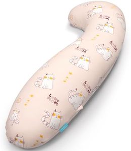 BYRIVER Small Body Pillow for Kids Girls with Cute Kitten Pilllow Cover