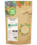 Wholefood Earth Organic Jasmine White Rice 1kg Raw | GMO Free | Vegan | Source of Fibre | Certified Organic