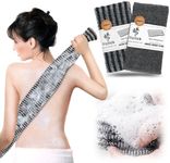 Yiclick 2 Pack Exfoliating Washcloth Towel - Body Scrubber Exfoliator, Loofah Sponge, Korean & Japanse & African Net Sponge Rag - Back Scrubber Washer for Use in Shower Bath