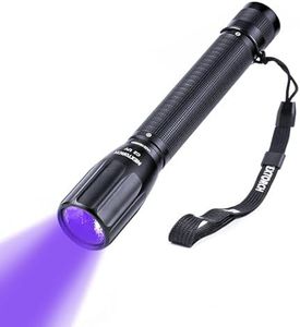 NEXTORCH UV Torch 405nm UV Light Ultraviolet LED Torch for Blacklight UV Flashlight Detector Resin Curing Pet Urine Stains Money Checker Bed Bugs Batteries Powered