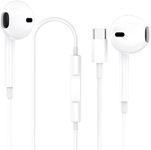 USB C Headphones for iPhone 15 Plus 15 Pro 15 Pro Max,USB Type C Earphones,HiFi Stereo Noise Earbuds Reduction with Mic & Volume Control compatible for Samsung S23 S22 S21,iPad Pro,Huawei,Google Pixel
