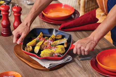 Le Creuset Signature Cast Iron Grillit Frying Pan, 26cm – Cerise Red