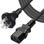 ArtiConnex|™ Standard Computer Power Cord with IEC 320 C13 blade-type receptacles on the female end and 3-prong Australia plug, 18 AWG power extension cable for PCs, monitors, power adapters and more (1-meter / 3.3FT, Black)