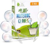 LGL Plant Watering Globes - Automatic Self Watering Globes. Decorative Self Watering Planter Inserts Made from Hand-Blown Durable Glass. Self Watering Spikes to Support Plant Health. 6 Pack, Medium.